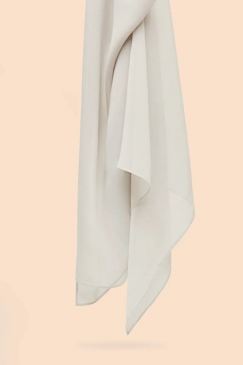 Hijeb Chiffon Lait d’Amande - Blanc cassé